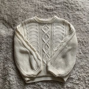 Cream Cable-knit Sweater